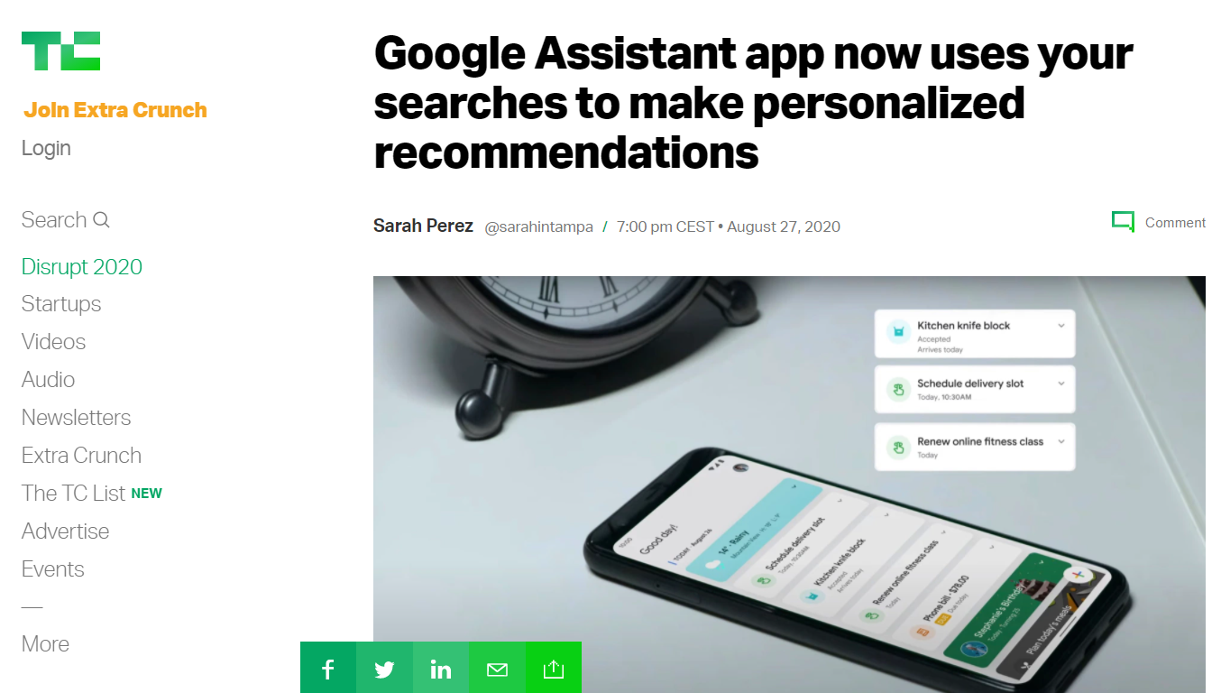 Google Assistant app now uses your searches to make personalized ...